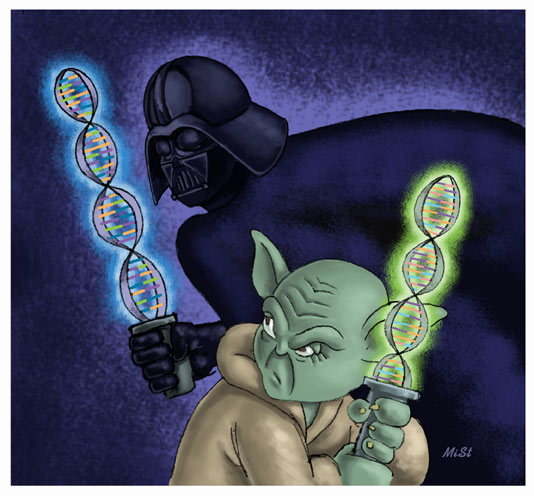Darth vs. Yoda DNA style