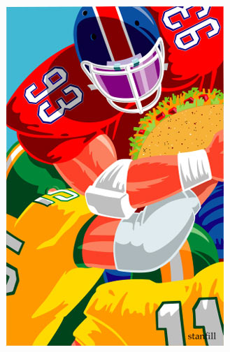 Frito Lay football art